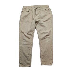 Banana Republic Travel Jeans Mens W34xL29 Khaki Preppy Tapered Stretch Casual